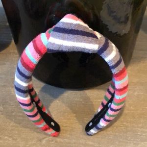 New Lele Sadoughi mixed stripe terry headband